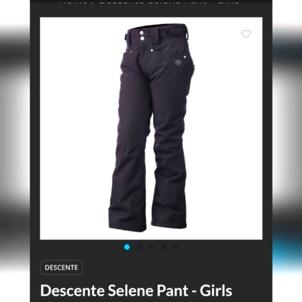 Descente Girls' Black Pants